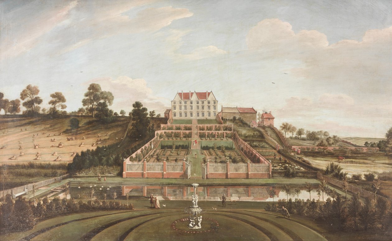 Mansión Holandesa con Jardín, 1730 de Johann Baptiste Bouttats