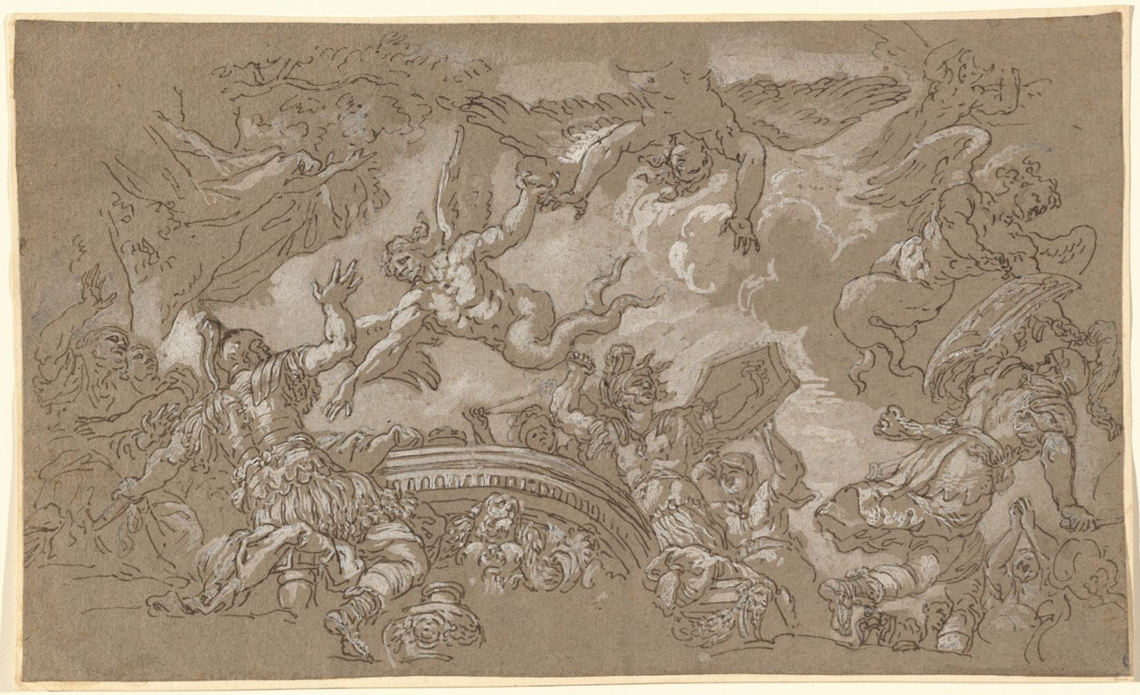 Las Harpías Atacando a Eneas y sus Compañeros de Johann Carl Loth