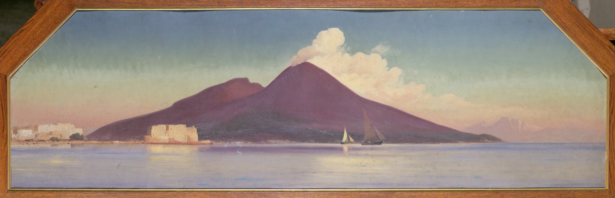 Monte Vesubio, Nápoles (óleo sobre lienzo) de Johann Carl Neumann
