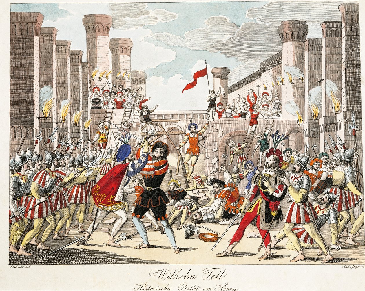 Ballet histórico de Enrique, escena de 