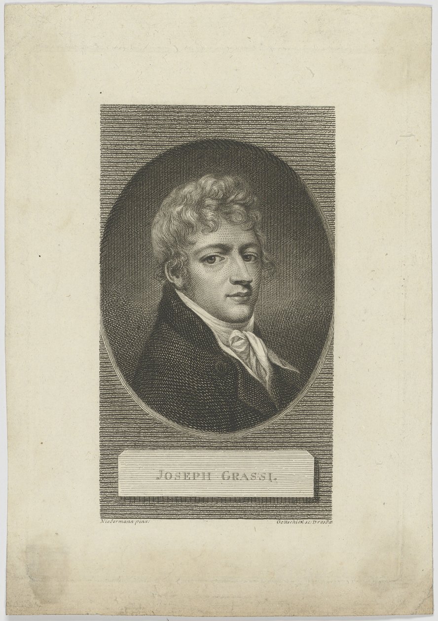 Retrato de Josef Grassi 1757-1838, 1804 de Johann Christian Benjamin Gottschick