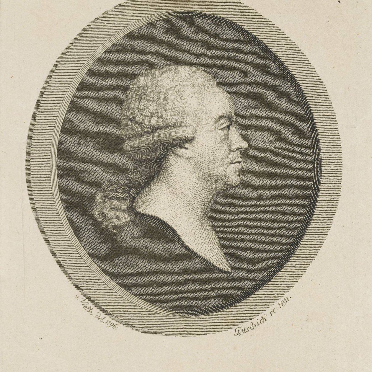 Retrato del compositor Joseph Schuster 1748-1812, 1811 de Johann Christian Benjamin Gottschick