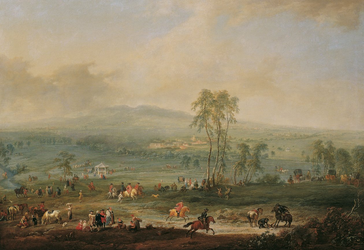 Laxenburg de Schneiderau contra Guntramsdorf y Mödling de Johann Christian Brand
