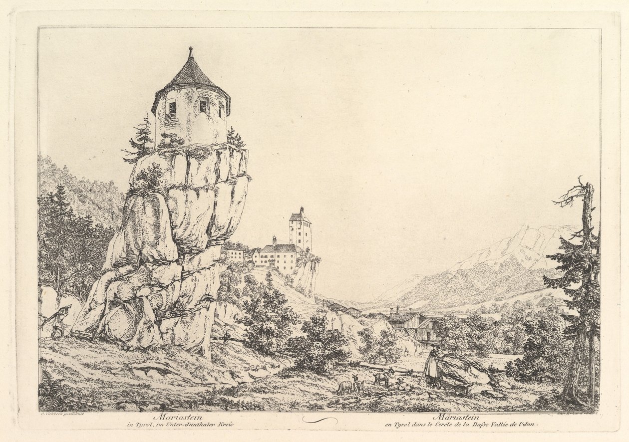 Paisaje, Mariastein en Tirol de Johann Christian Erhard