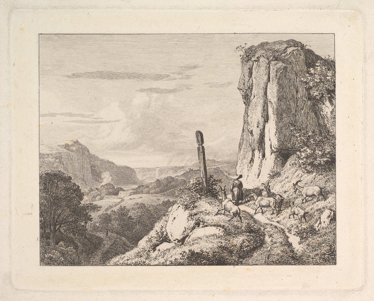 Joven con seis cabras, 1815 de Johann Christian Erhard