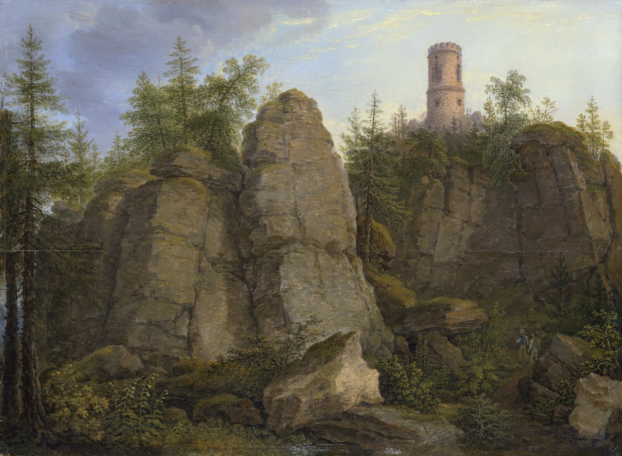 Klingstein, roca porfídica cerca de Aussig de Johann Christian Klengel