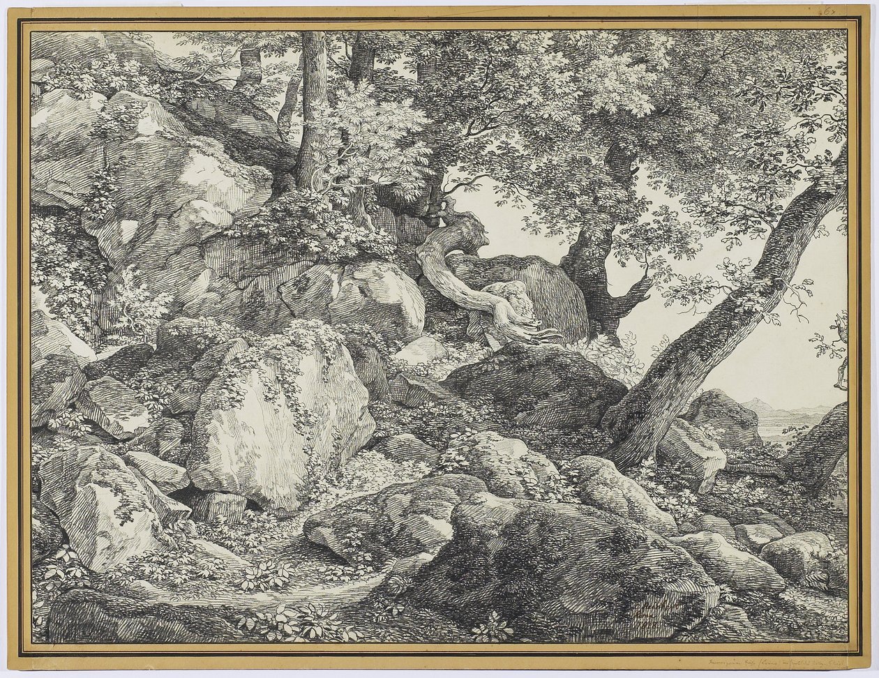 En el parque del Palazzo Chigi, Ariccia, 1818 de Johann Christian Reinhardt