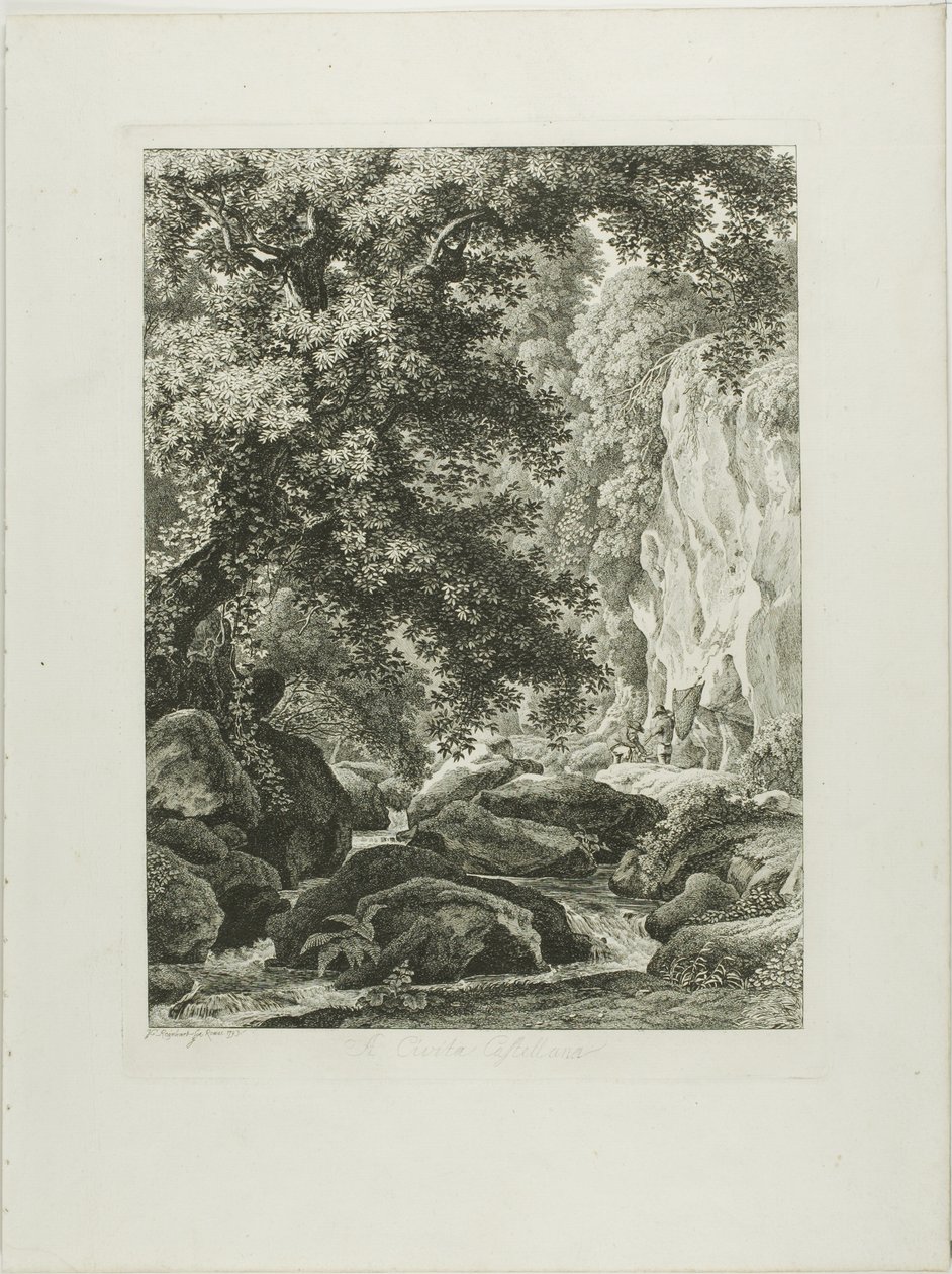 Una Civita Castellana, de Malerisch Radierte Prospekte aus Italien de Johann Christian Reinhart