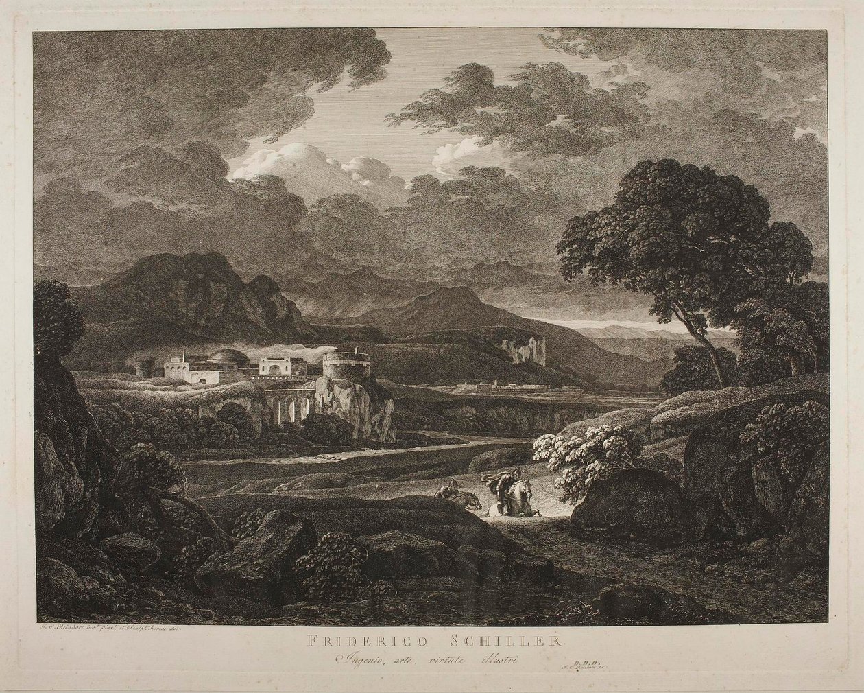 Paisaje en un día de tormenta de Johann Christian Reinhart