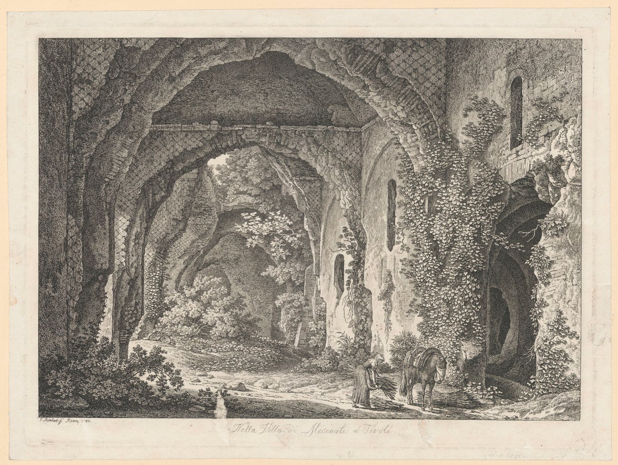 Paisaje - En la villa de Mecenas en Tívoli de Johann Christian Reinhart