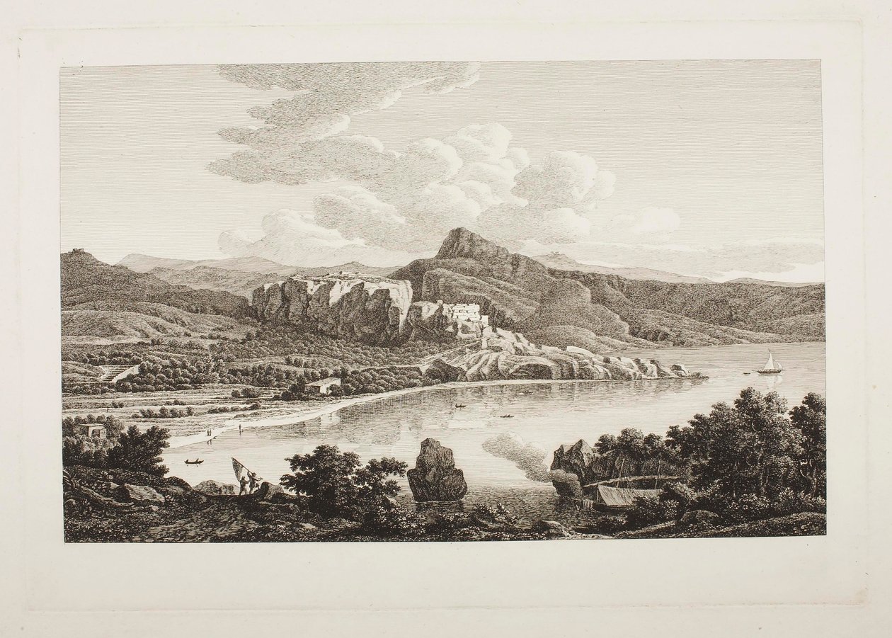 Vista de las ruinas de Karthaea en la isla de Ceos de Johann Christian Reinhart
