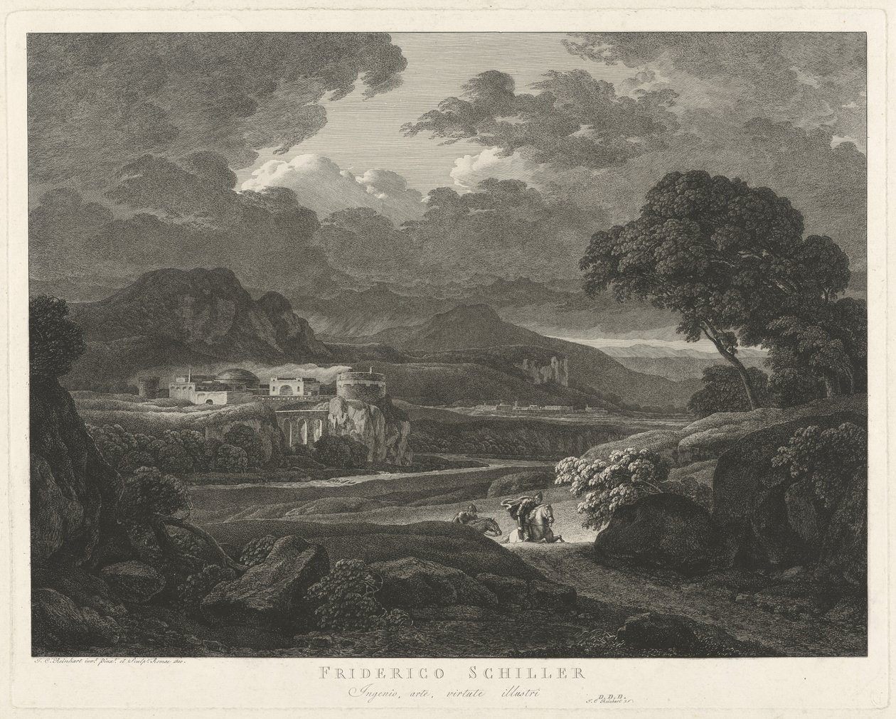 El gran paisaje heroico, dedicado a Schiller de Johann Christian Reinhart