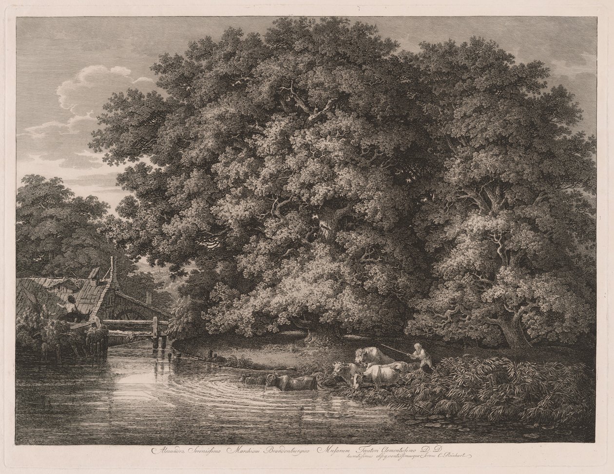 El molino de Great Oaks de Johann Christian Reinhart