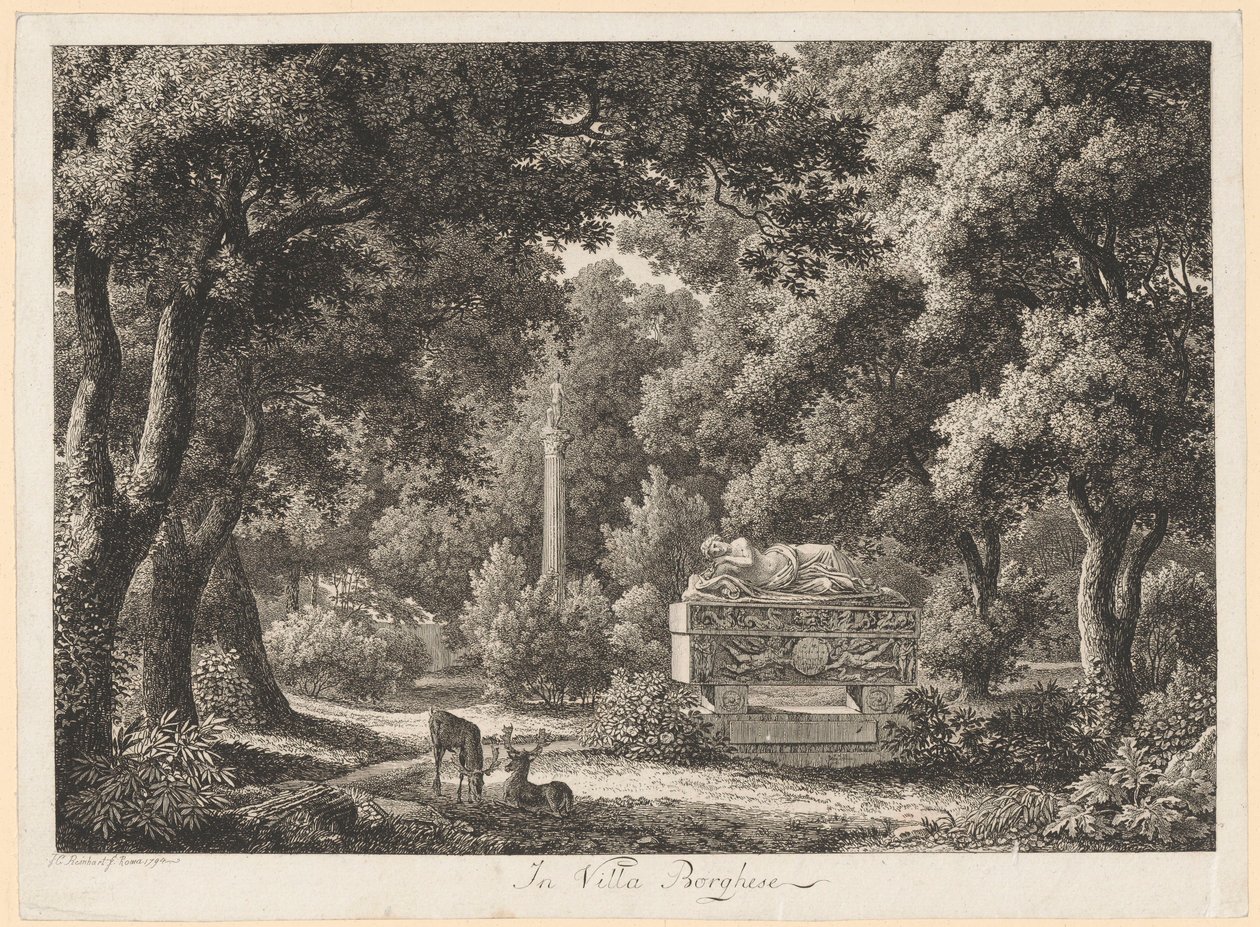 En los jardines de la Villa Borghese de Johann Christian Reinhart