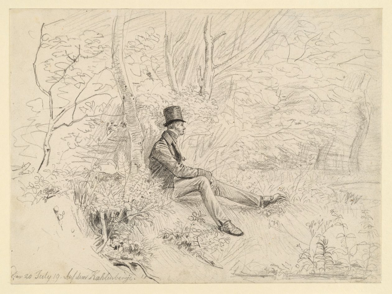 Caballero descansando en el bosque del Kahlenberg de Johann Christoph Erhard