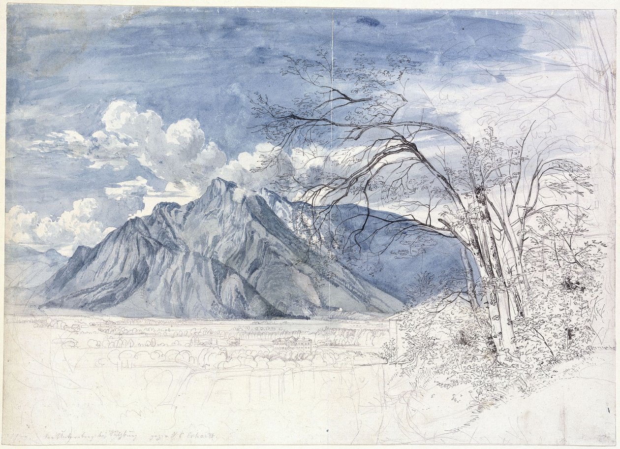 El Untersberg, cerca de Salzburgo de Johann Christoph Erhard