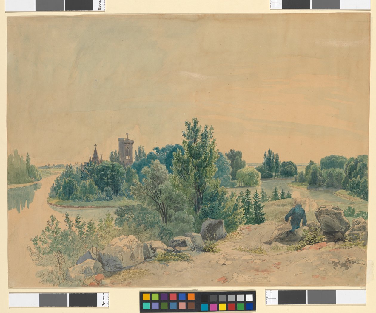 El castillo de Franzensburg en Laxenburg de Johann Christoph Erhard