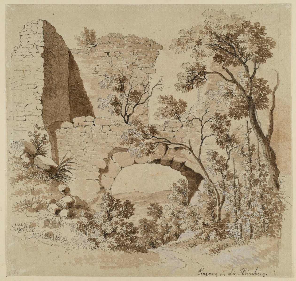 Entrada a las ruinas de Heimburg de Johann Christoph Erhard
