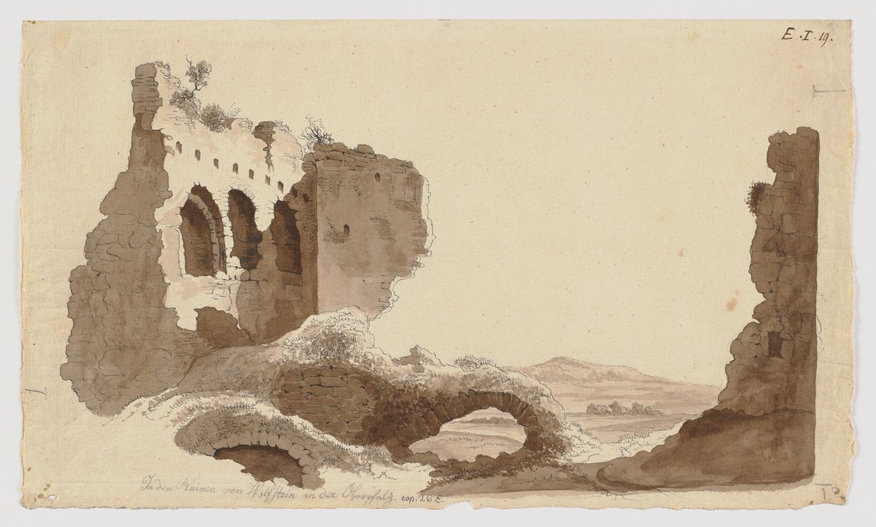 En las ruinas de Wolfstein, en el Alto Palatinado de Johann Christoph Erhard