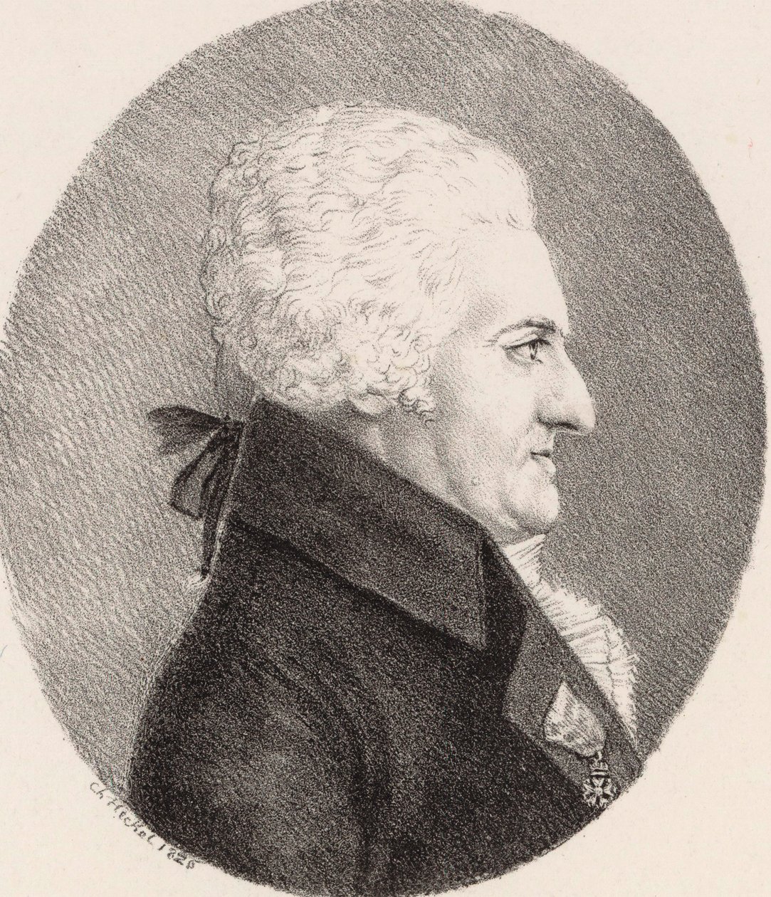 Retrato del compositor Pierre-Alexandre Monsigny 1729-1817 de Johann Christoph Heckel