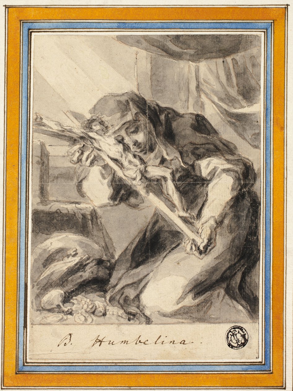 Beata Humbelina con crucifijo, c.1700 de Johann Christoph Lischka