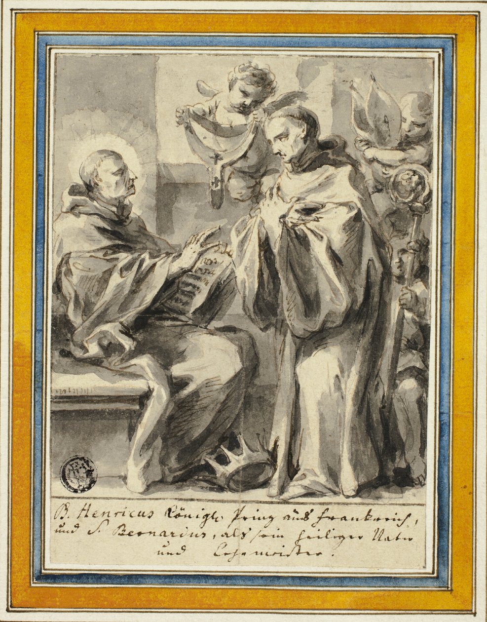 El rey Enrique de Francia y San Bernardo de Claraval de Johann Christoph Lischka