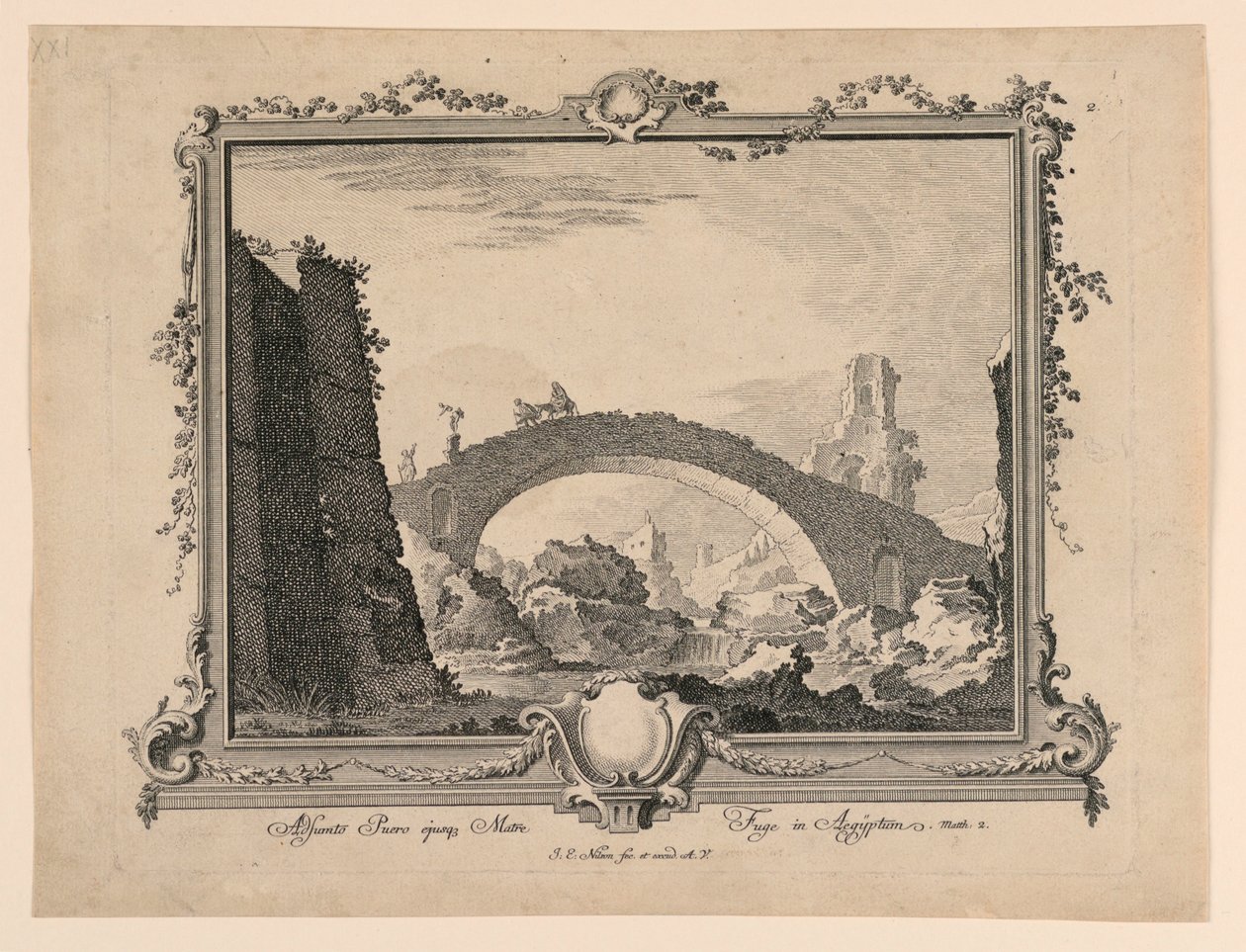 Adsumto Puero Ejusq Matre Fuge in Aegyptum de Johann Esaias Nilson