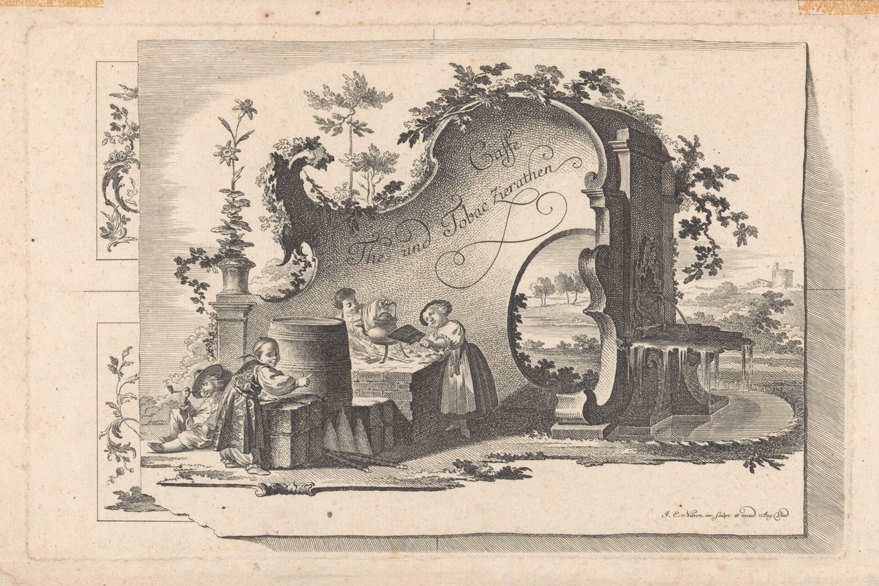 Café y theehuis Cafe The and Tobacco Selection (título de la serie sobre el objeto) de Johann Esaias Nilson