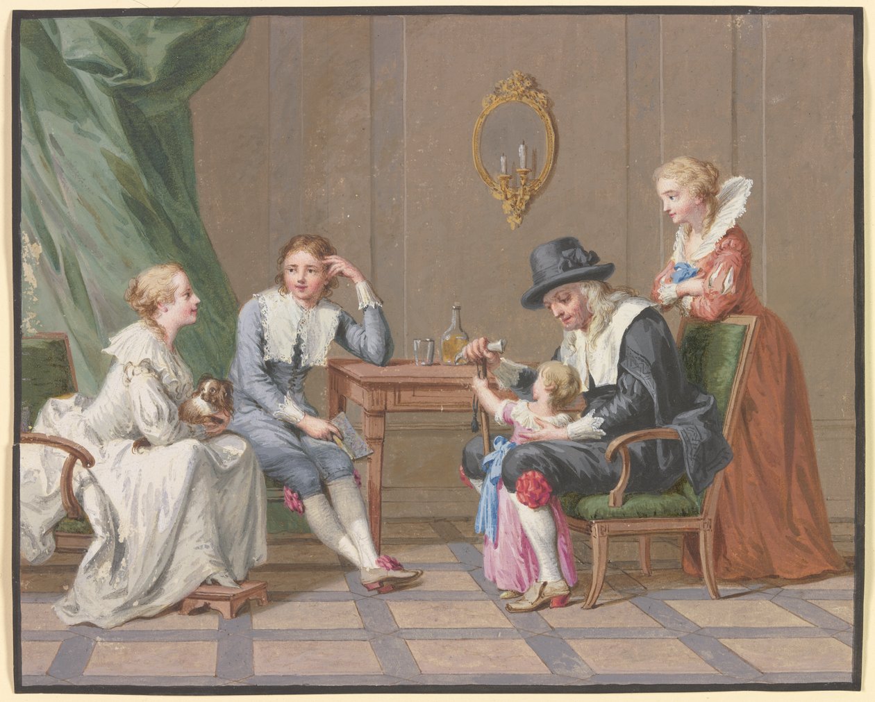 Escena familiar de Johann Friedrich August Tischbein