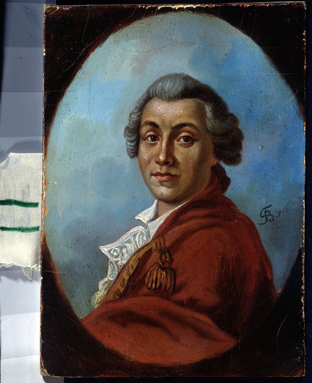 Portrait du poete Alexander Sumarokov (1717-1777) (Retrato del poeta Alexander Sumarokov). Pintura de Johann Friedrich August Tischbein (1750-1812). Huile sur toile de Johann Friedrich August Tischbein
