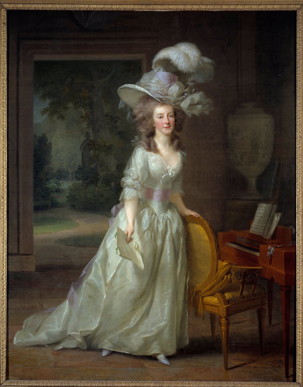 Retrato de cuerpo entero de Federica Luisa Guillermina, princesa de Orange Nassau (1770-1819) de Johann Friedrich August Tischbein