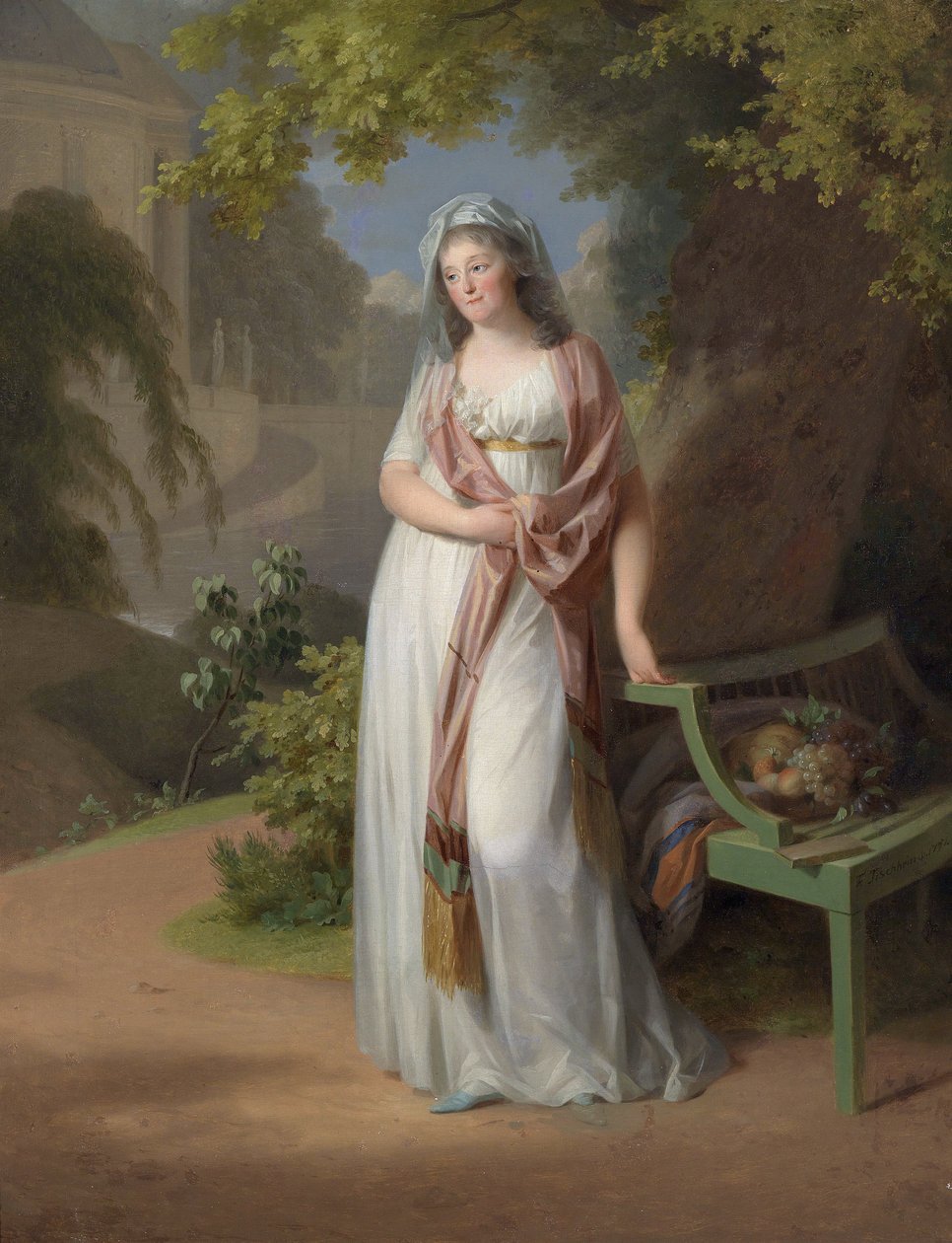 Retrato de la Margravina Luise von Anhalt-Dessau (1750-1811) de Johann Friedrich August Tischbein