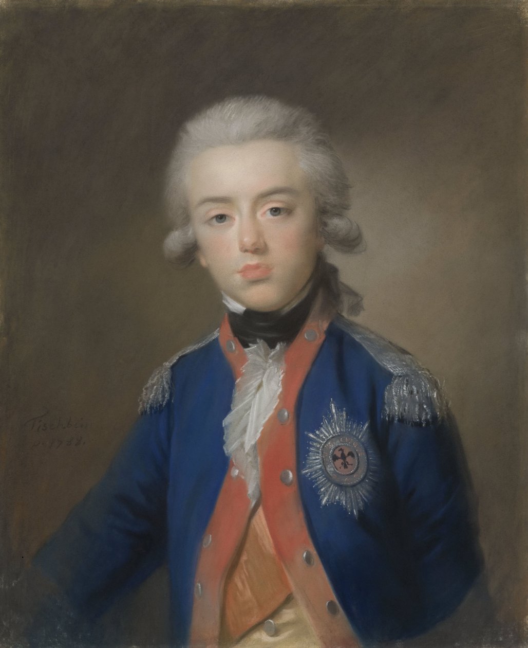 Guillermo Jorge Federico (Frederick; 1774-99), príncipe de Orange-Nassau. Hijo del Príncipe Guillermo V de Johann Friedrich August Tischbein