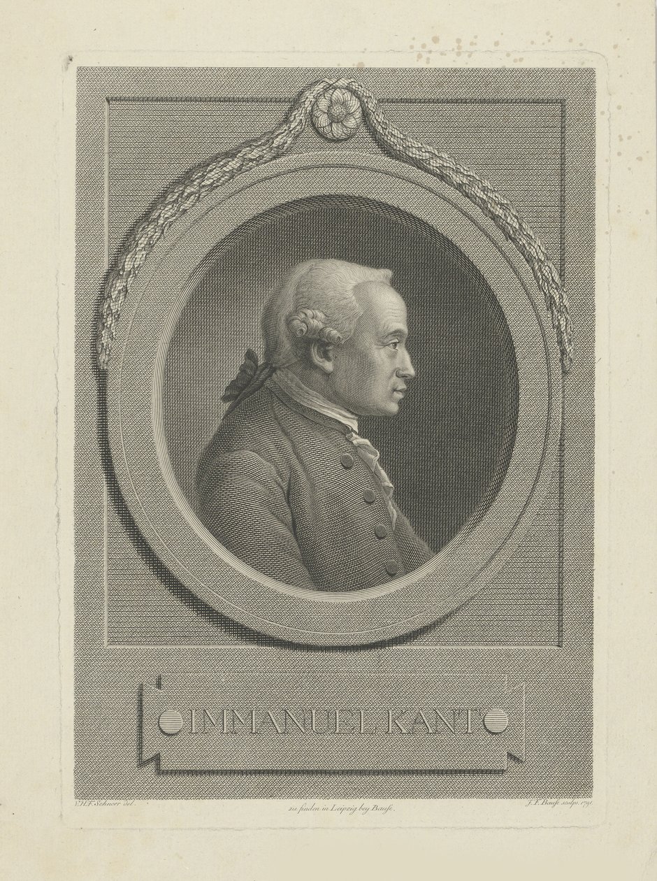 Retrato de Immanuel Kant 1724-1804, 1791 de Johann Friedrich Bause