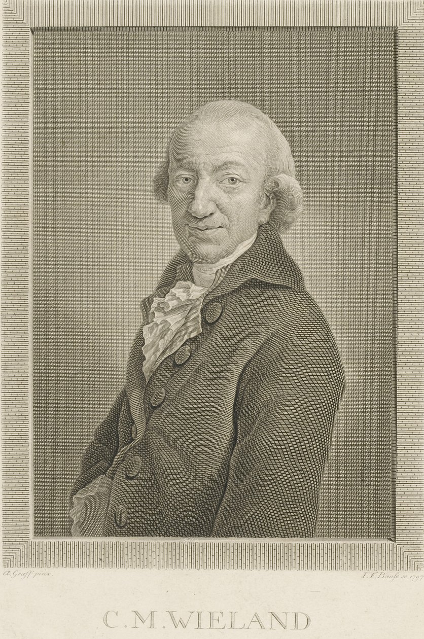 Retrato del poeta y escritor Christoph Martin Wieland 1733-1813, 1797 de Johann Friedrich Bause