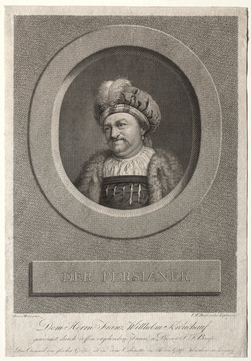 El persa - Retrato de Franz Wilhelm Kreuchauf de Johann Friedrich Bause