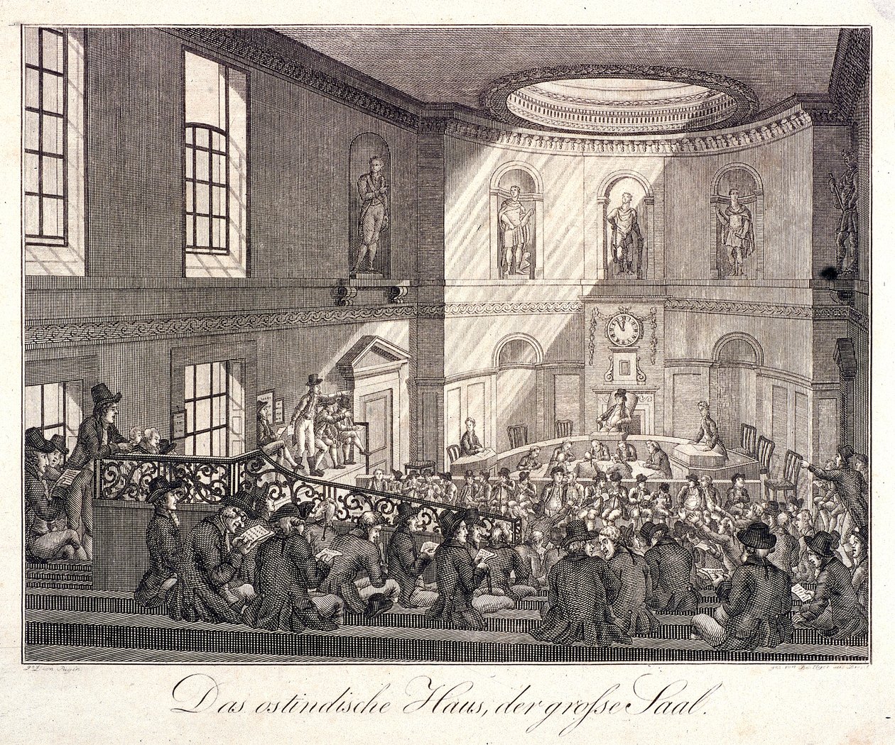 East India House, Londres, 1808 de Johann Friedrich Boettger