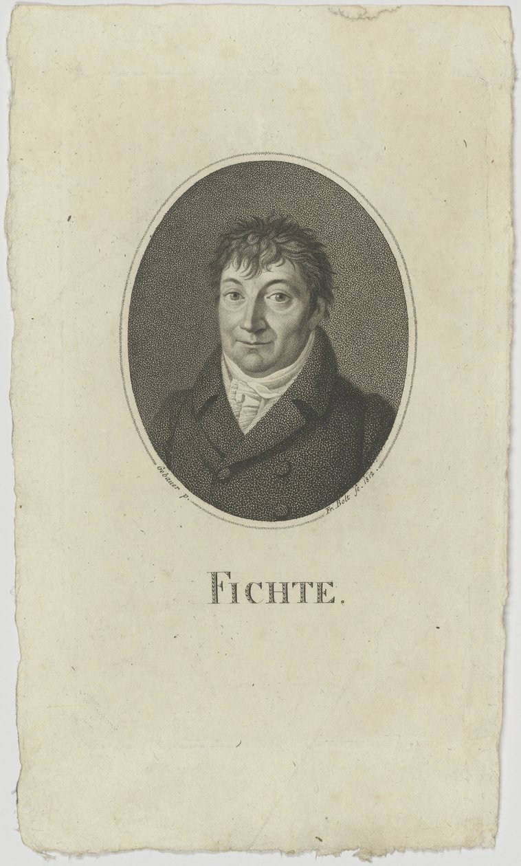 Retrato de Johann Gottlieb Fichte de Johann Friedrich Bolt
