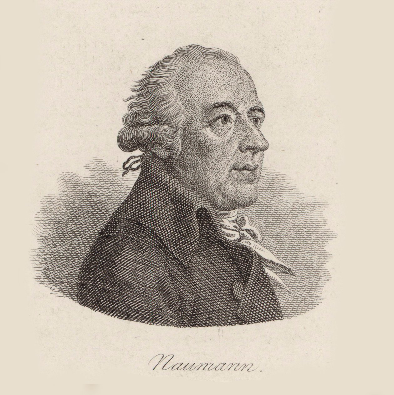 Retrato del compositor Johann Gottlieb Naumann de Johann Friedrich Bolt