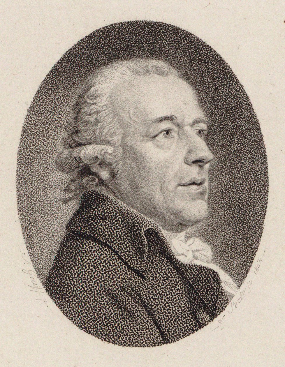 Retrato del compositor Johann Gottlieb Naumann de Johann Friedrich Bolt