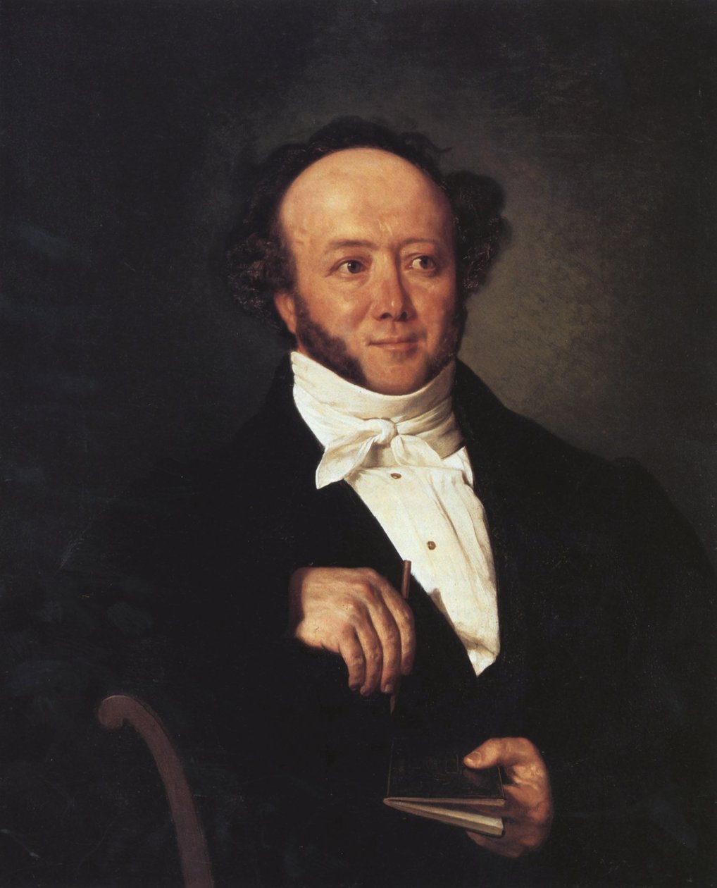 Retrato de Albert Bitzius (1797-1854). de Johann Friedrich Dietler