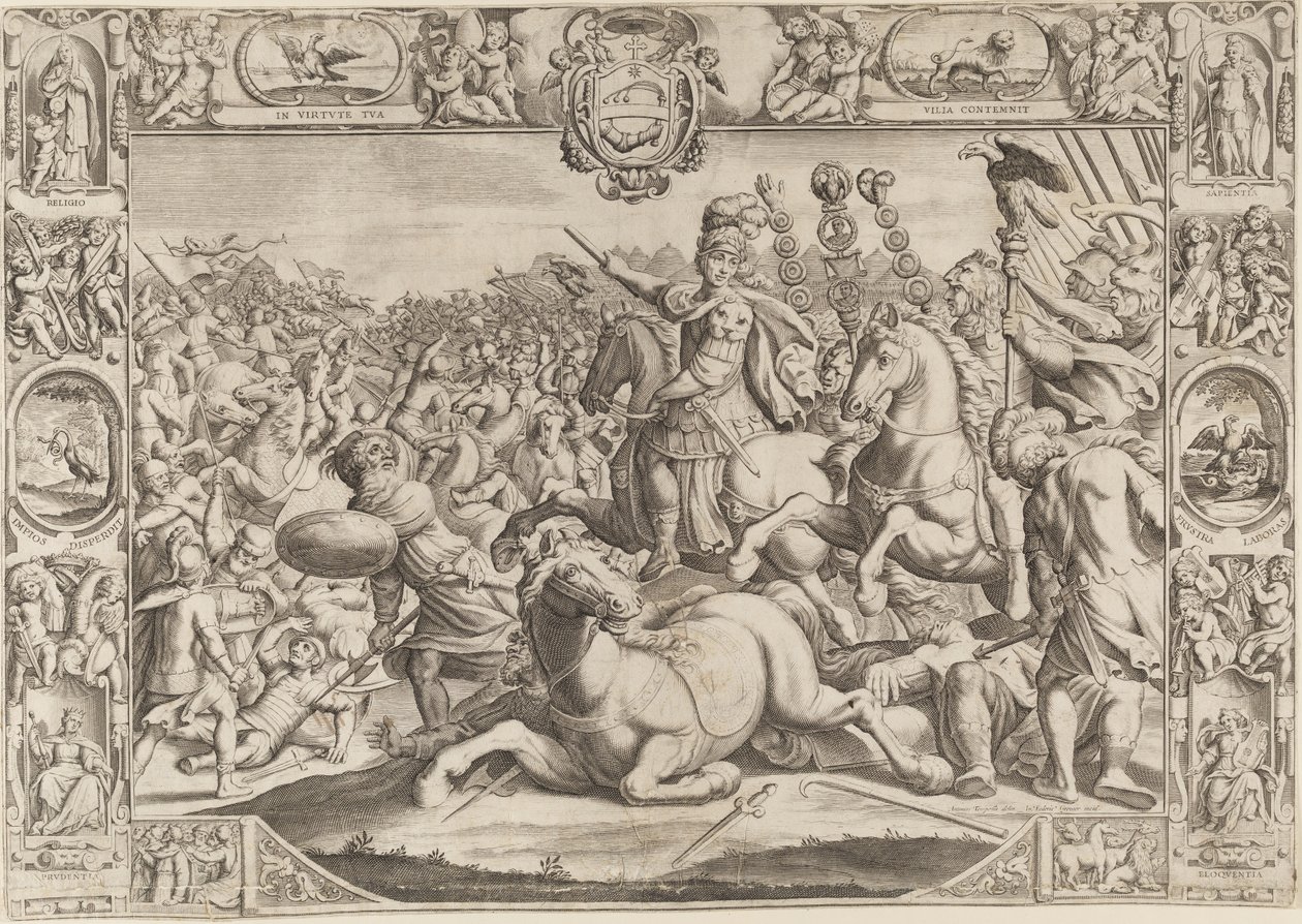 Alegoría sobre Urbano VIII, Papa (Maffeo Barberini 1623-1644) de Johann Friedrich Greuter