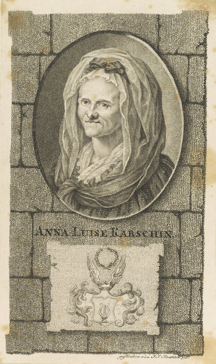Retrato de Anna Louisa Karsch de Johann Friedrich Krethlow