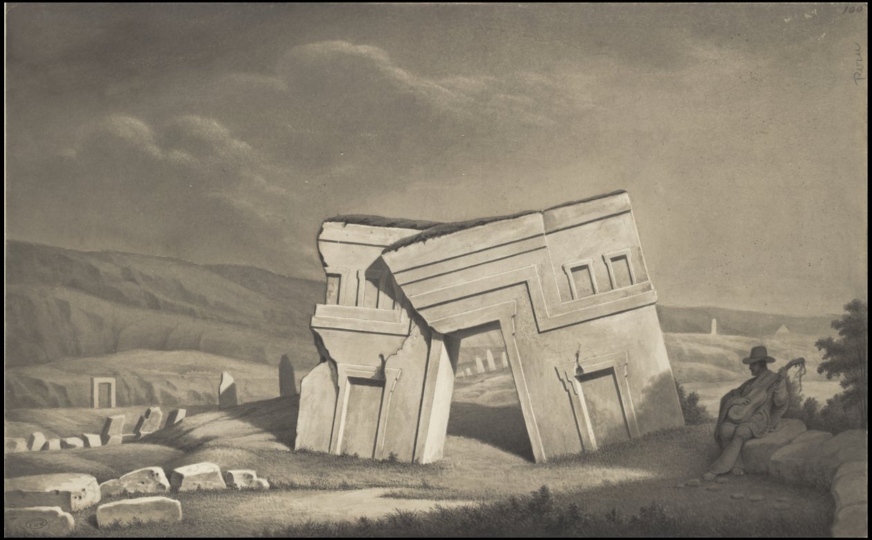 Colección de obras de arte originales de Waldeck sobre Mesoamérica, Caja 6 de 22 de Johann Friedrich Maximilian von Waldeck