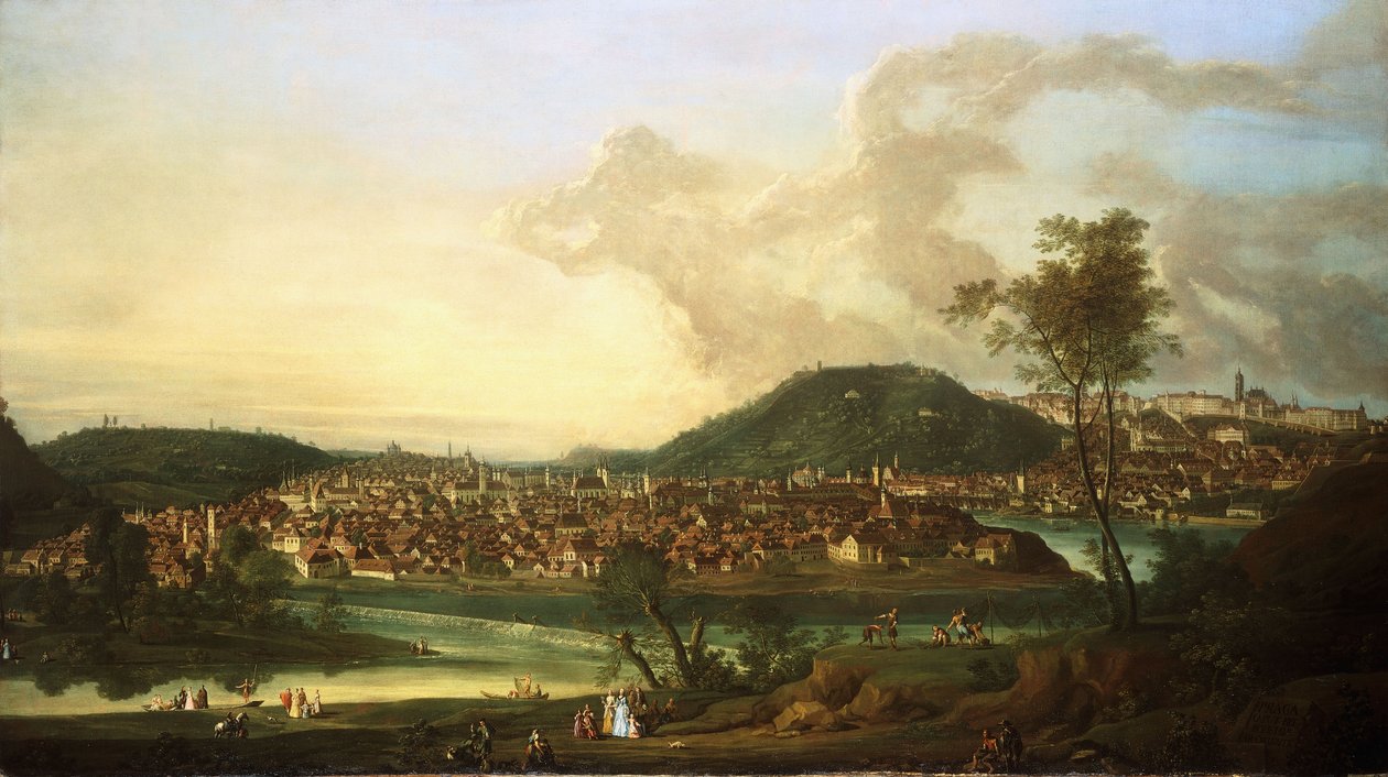 Vista de Praga desde el Este de Johann Friedrich Meyer