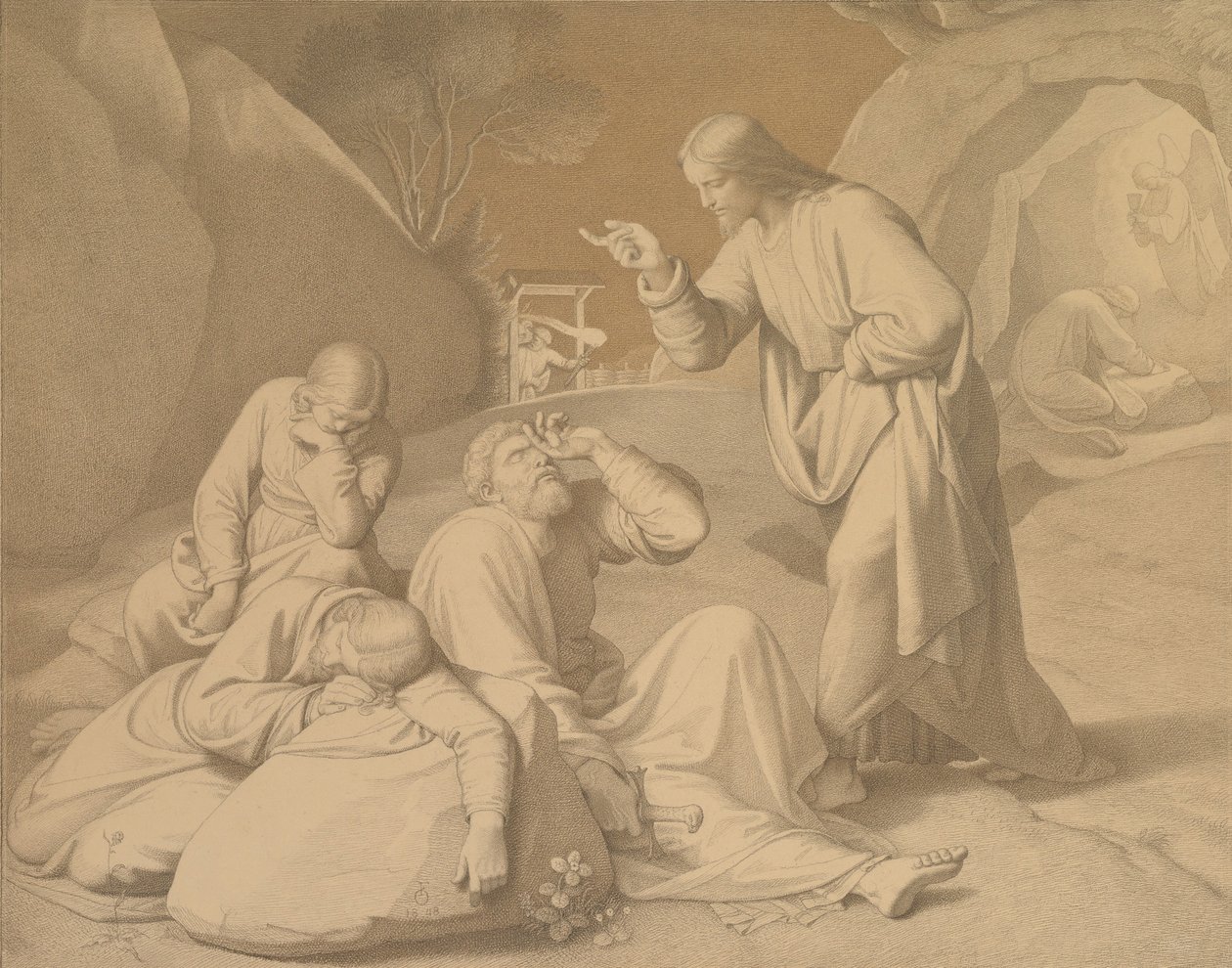 Cristo en el Jardín de Getsemaní, 1848 de Johann Friedrich Overbeck