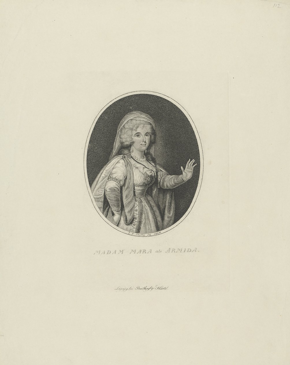 Gertrud Elisabeth Mara, nacida Schmeling 1749-1833 como Armida, 1801 de Johann Friedrich Schröter
