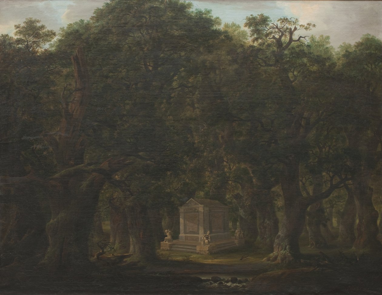 Monumento en un bosque de robles de Johann Friedrich Weitsch