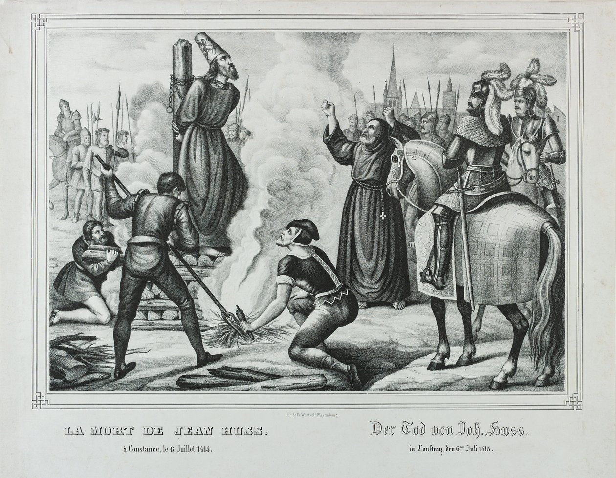 La Muerte de Jan Hus en Constanza de Johann Friedrich Wentzel