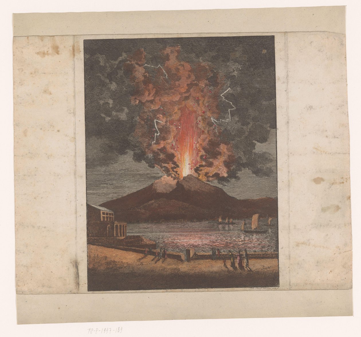 erupción de un volcán de Johann Friedrich Wizani